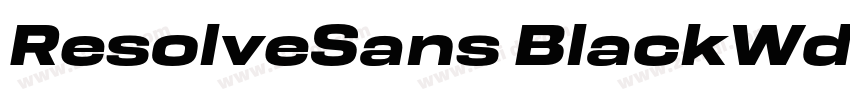 ResolveSans BlackWd字体转换